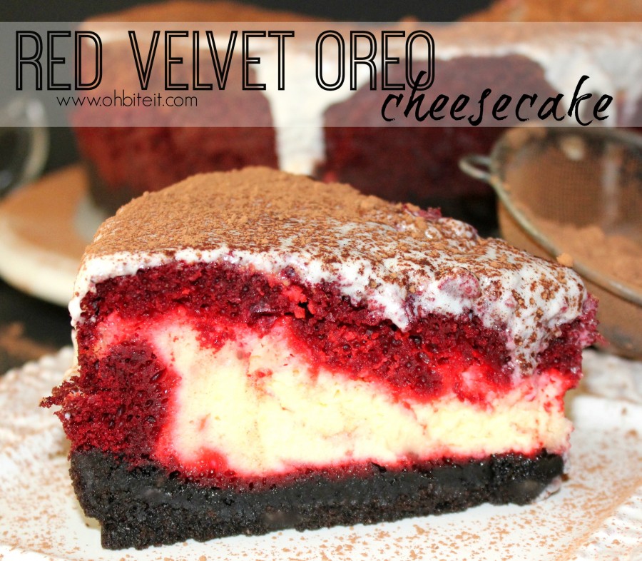 Red Velvet Oreo Cheesecake Oh Bite It