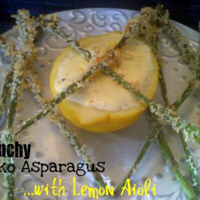 ~Crunchy Panko Asparagus..with Lemon Aioli