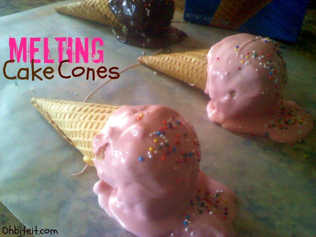 Melting Cake Cones!