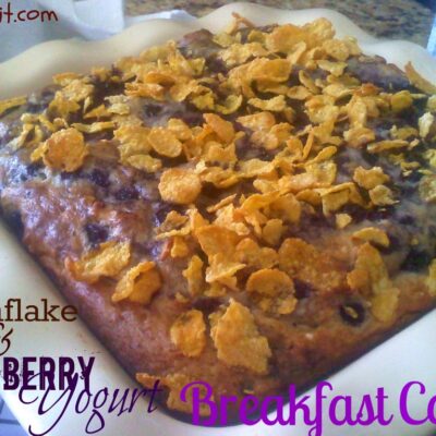 ~Cornflake & Blueberry Yogurt Breakfast Cake!