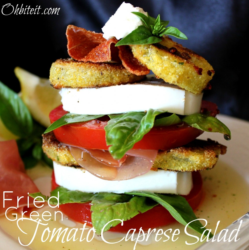 Fried Green Tomato Caprese Salad!