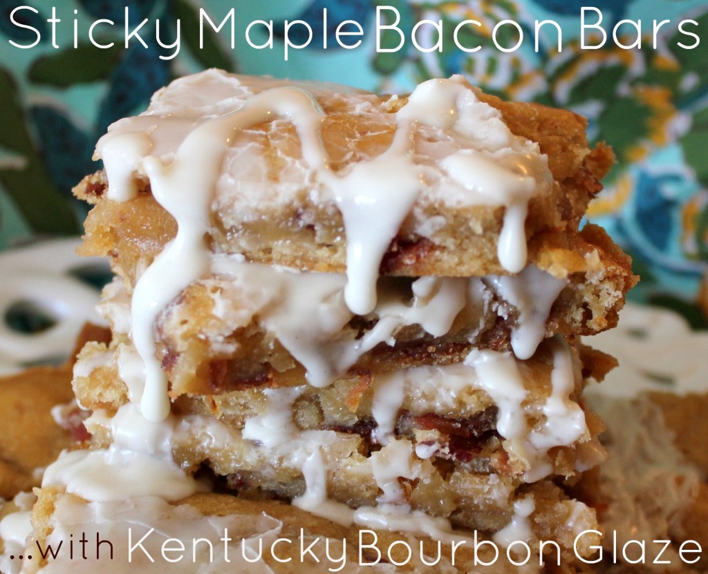 Sticky Maple Bacon Bars...with Bourbon Glaze!