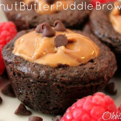 ~Peanut Butter Puddle Brownies!