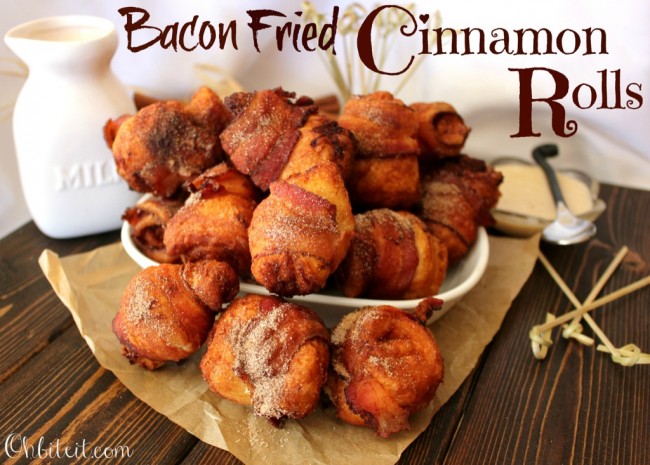 Bacon Fried Cinnamon Rolls!