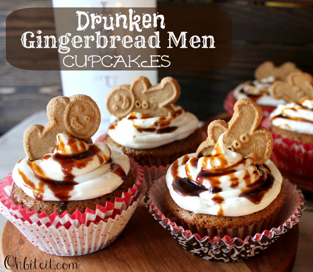 Drunken Gingerbread Men Cupcakes!