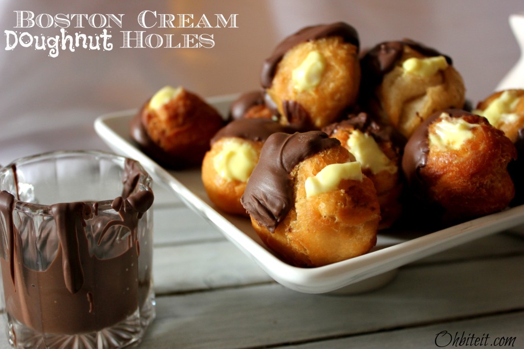 Boston Cream Doughnut Holes!