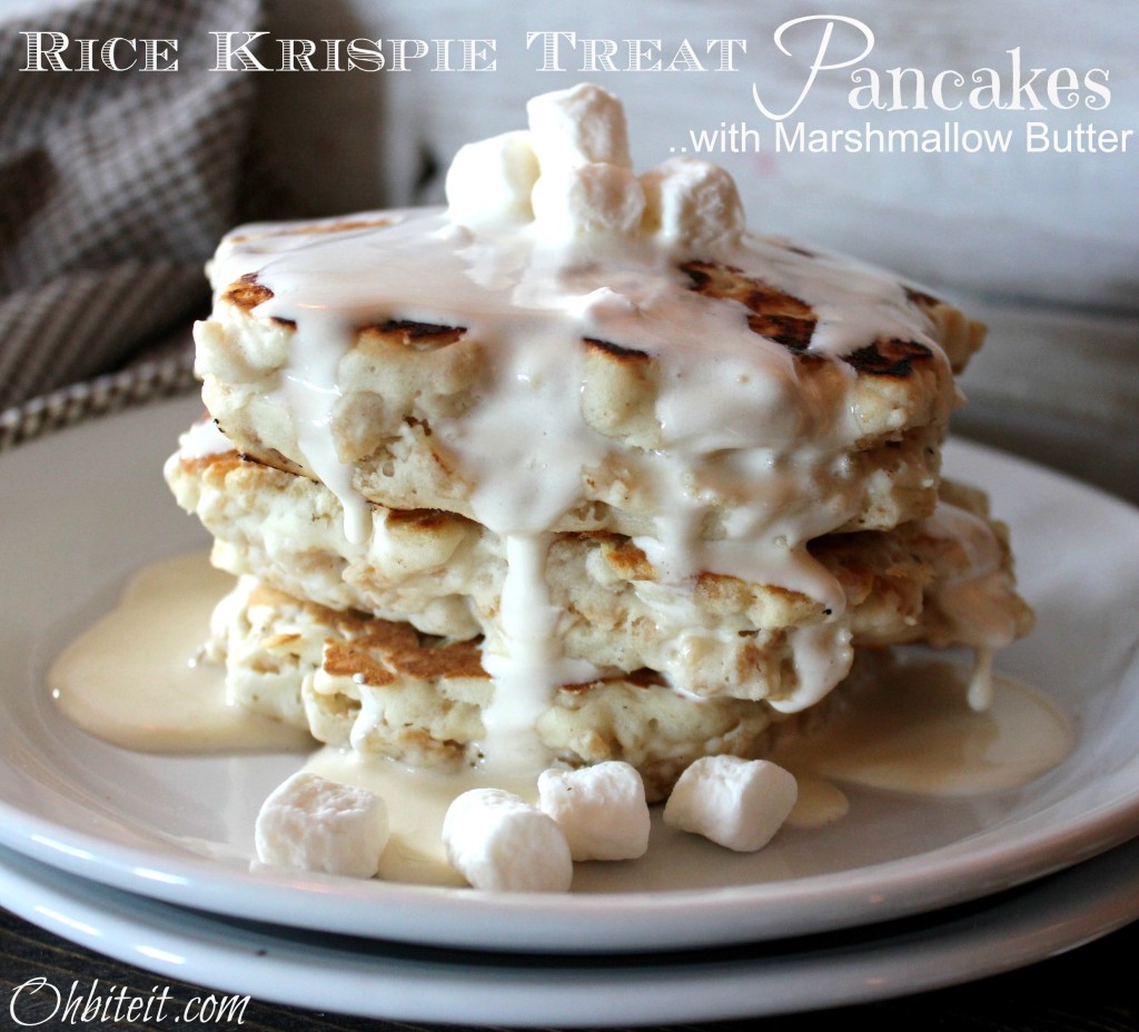 Rice Krispie Treat Pancakes!