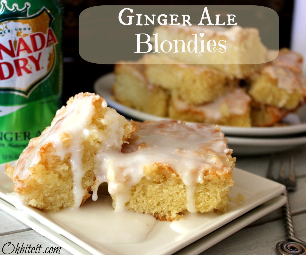 Canada Dry Ginger Ale Blondies!