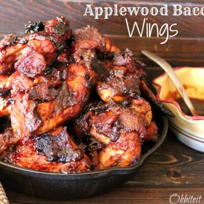 ~Applewood Sticky Bacon Wings!