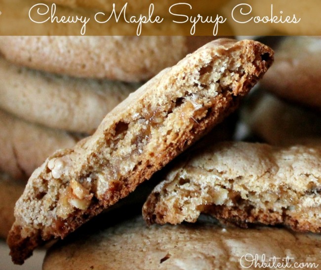 Chewy Maple Syrup Cookies!