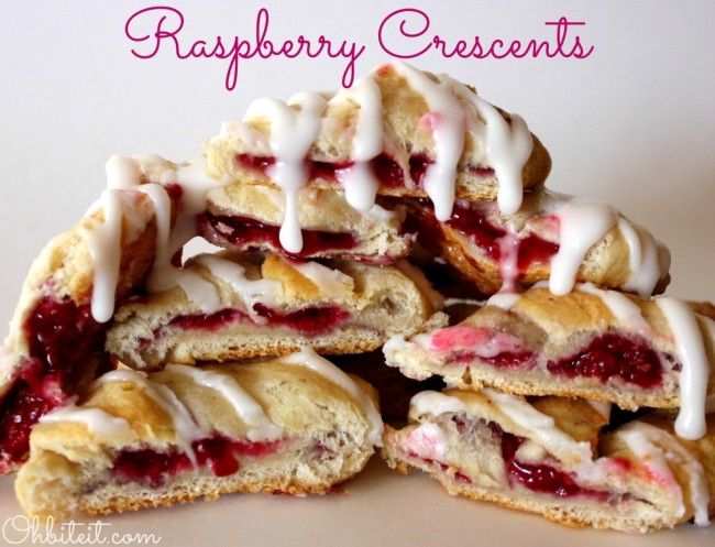 Glazed Raspberry Crescents!