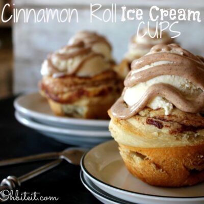 Cinnamon Roll Ice Cream Cups!