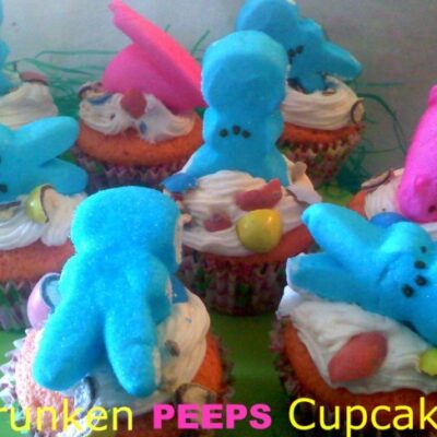 ~Drunken Peeps Cupcakes!