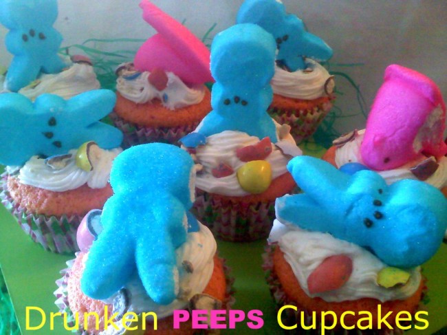 Drunken Peeps Cupcakes!