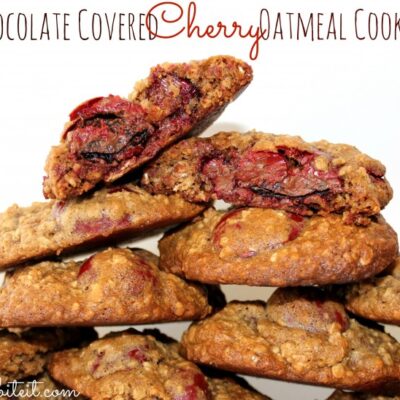 ~Chocolate Covered Cherry Oatmeal Cookies!