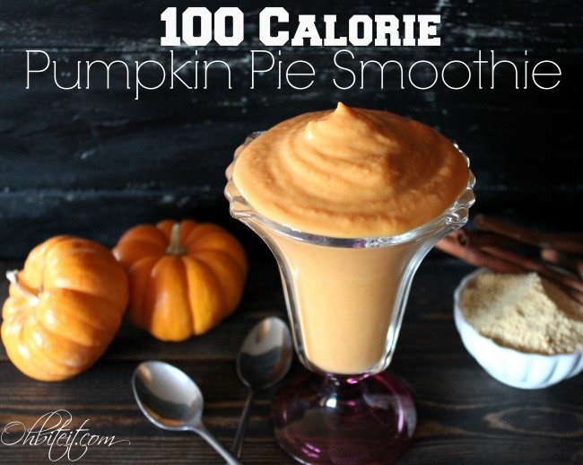 100 calorie Pumpkin Pie Smoothie!