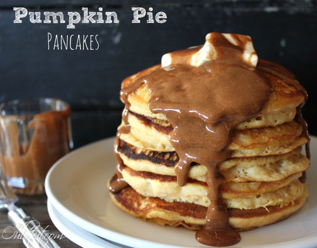 Pumpkin Pie Pancakes...with Cinnamon Honey!