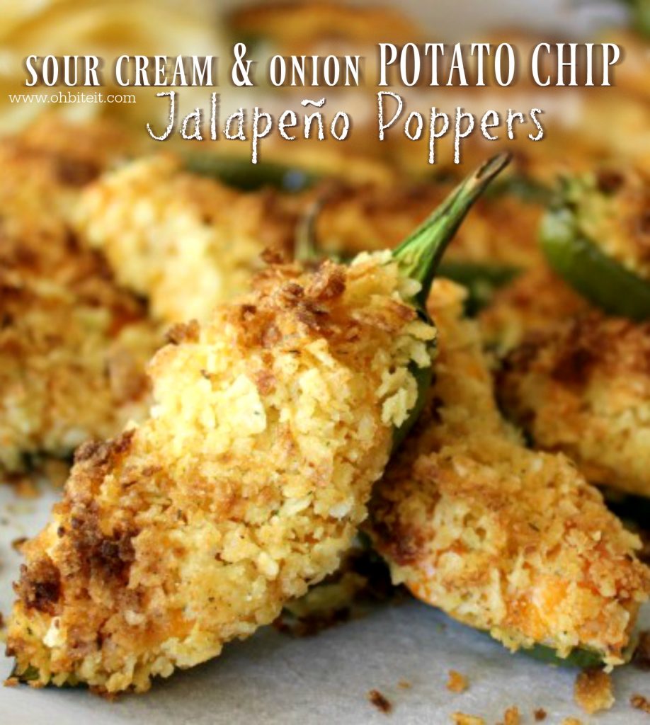 ~Sour Cream & Onion Potato Chip Jalapeno Poppers!
