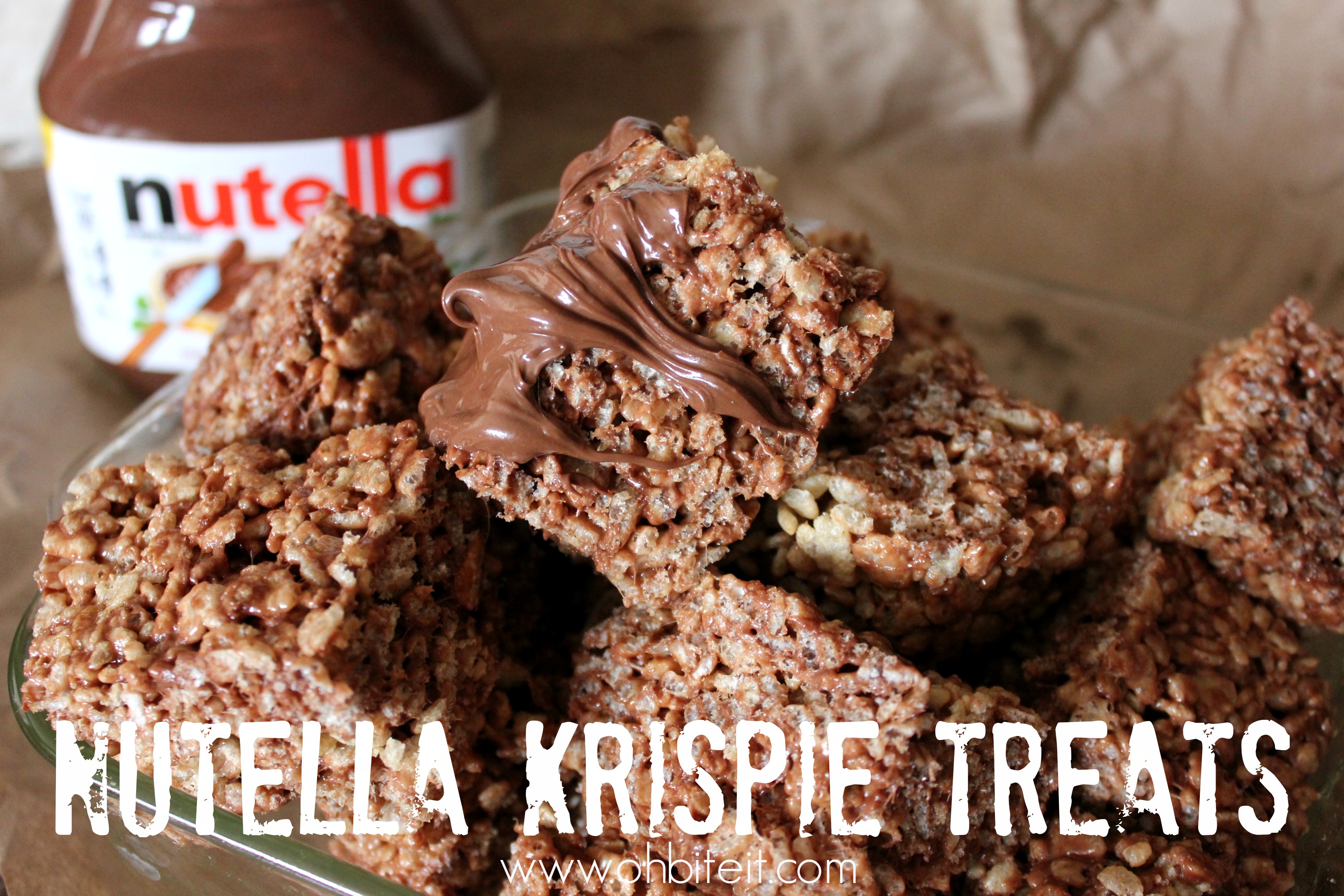 ~Nutella Krispie Treats! - Oh Bite It