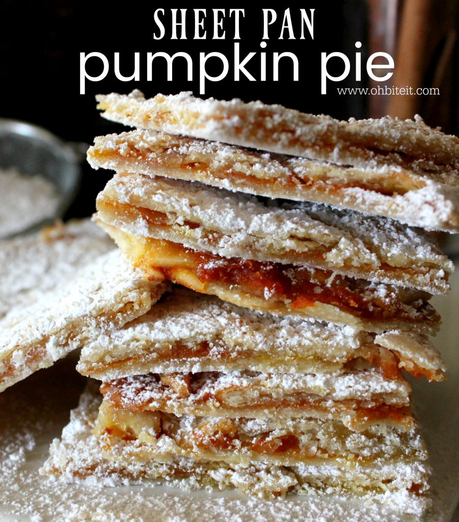~Sheet Pan Pumpkin Pie!