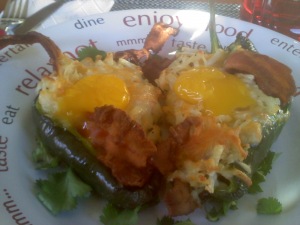 ~Stuffed Poblano Breakfast Bake!