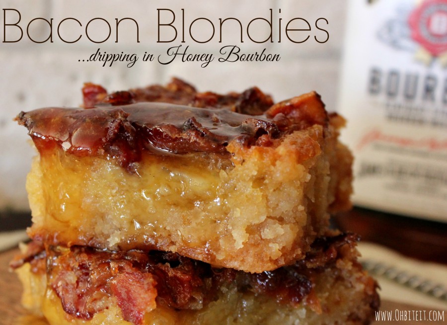 Bacon Blondies…dripping in Bourbon Honey!