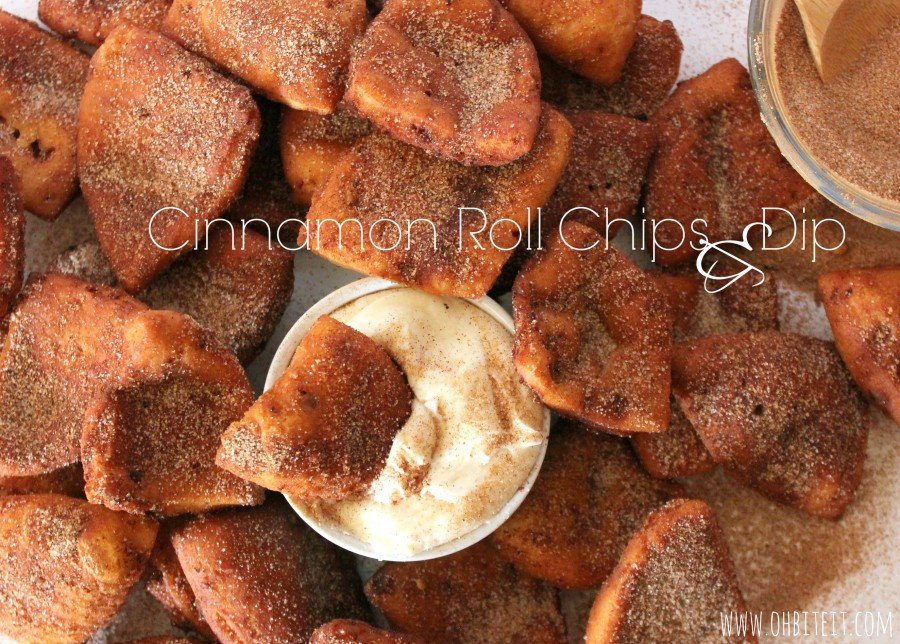 Cinnamon Roll Chips & Dip!