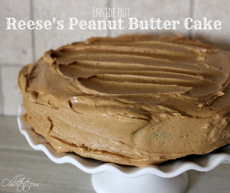 Inside Out Reese's Peanut Butter Cup Cake!