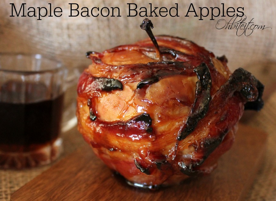 Maple Bacon Baked Apple!