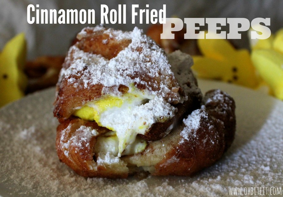 Cinnamon Roll Fried PEEPS!