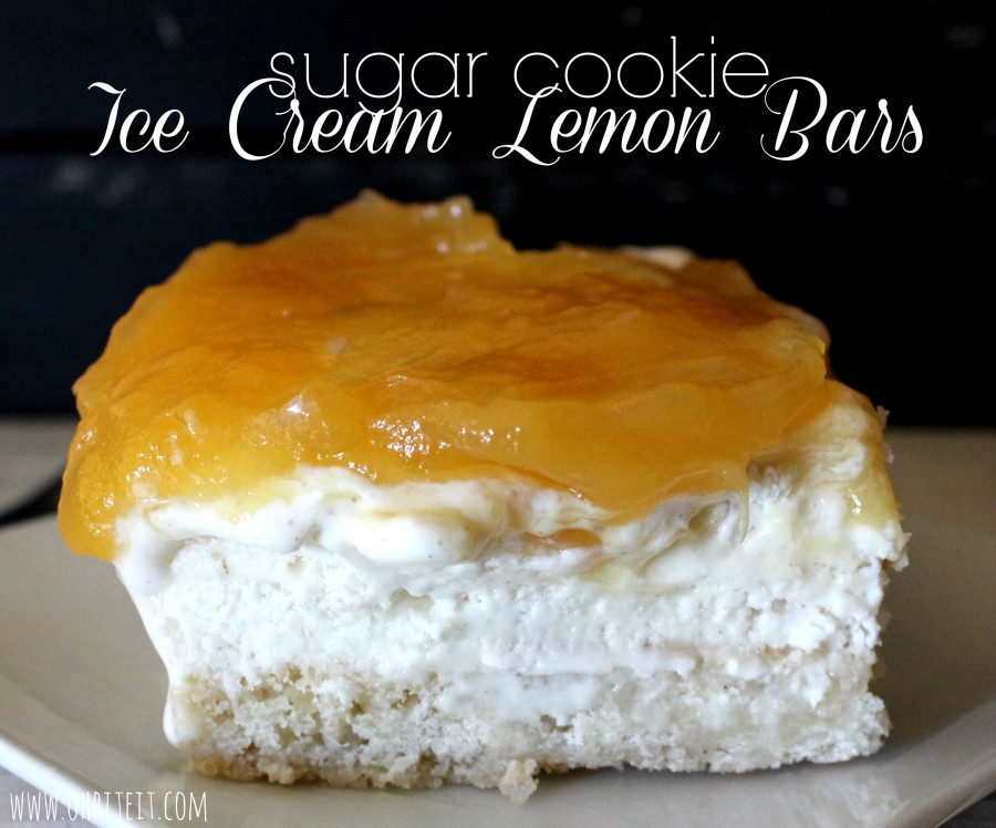 Sugar Cookie Ice Cream Lemon Bars!