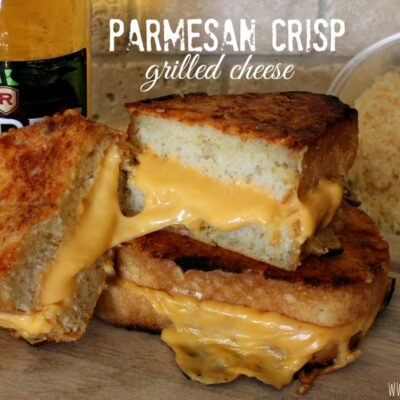 ~Parmesan Crisp Grilled Cheese!