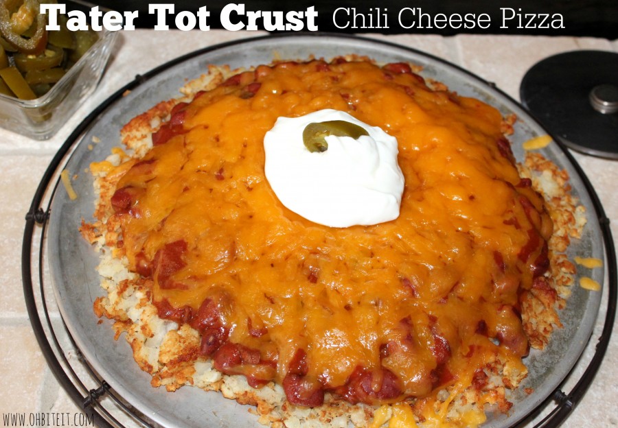 TaterTot Crust Chili Cheese Pizza!