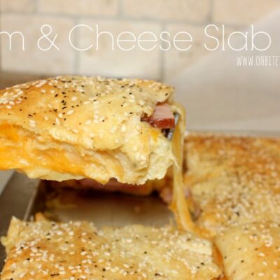 ~Ham & Cheese Slab Pie!
