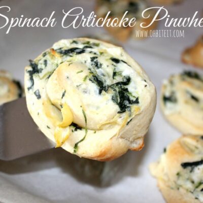 ~Spinach Artichoke Pinwheels!