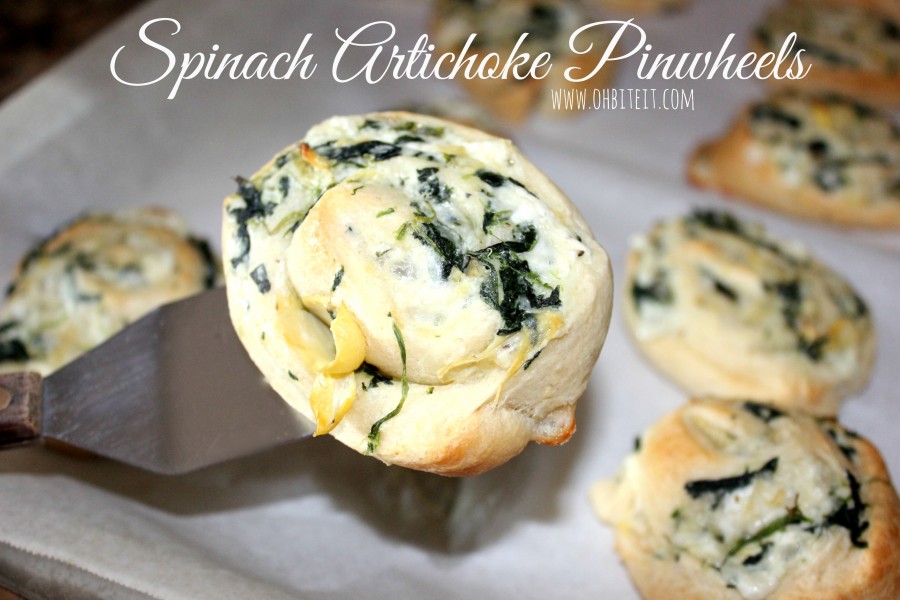 Spinach Artichoke Pinwheels!