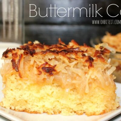 ~Toasted Coconut Buttermilk Cake!