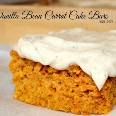 ~Vanilla Bean Carrot Cake Bars!
