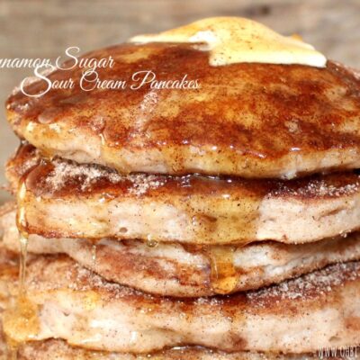 ~Cinnamon Sugar Sour Cream Pancakes!