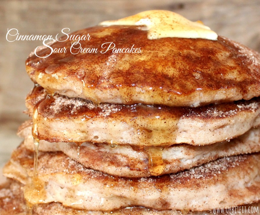 Cinnamon Sugar Sour Cream Pancakes!