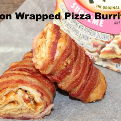~Bacon Wrapped Pizza Burrito!
