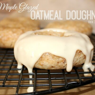 ~Maple Glazed Oatmeal Doughnuts!