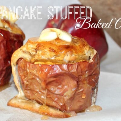 ~Pancake Stuffed Baked Apples!