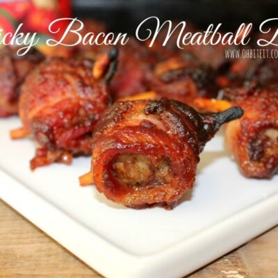 ~Sticky Bacon Meatball Bites!