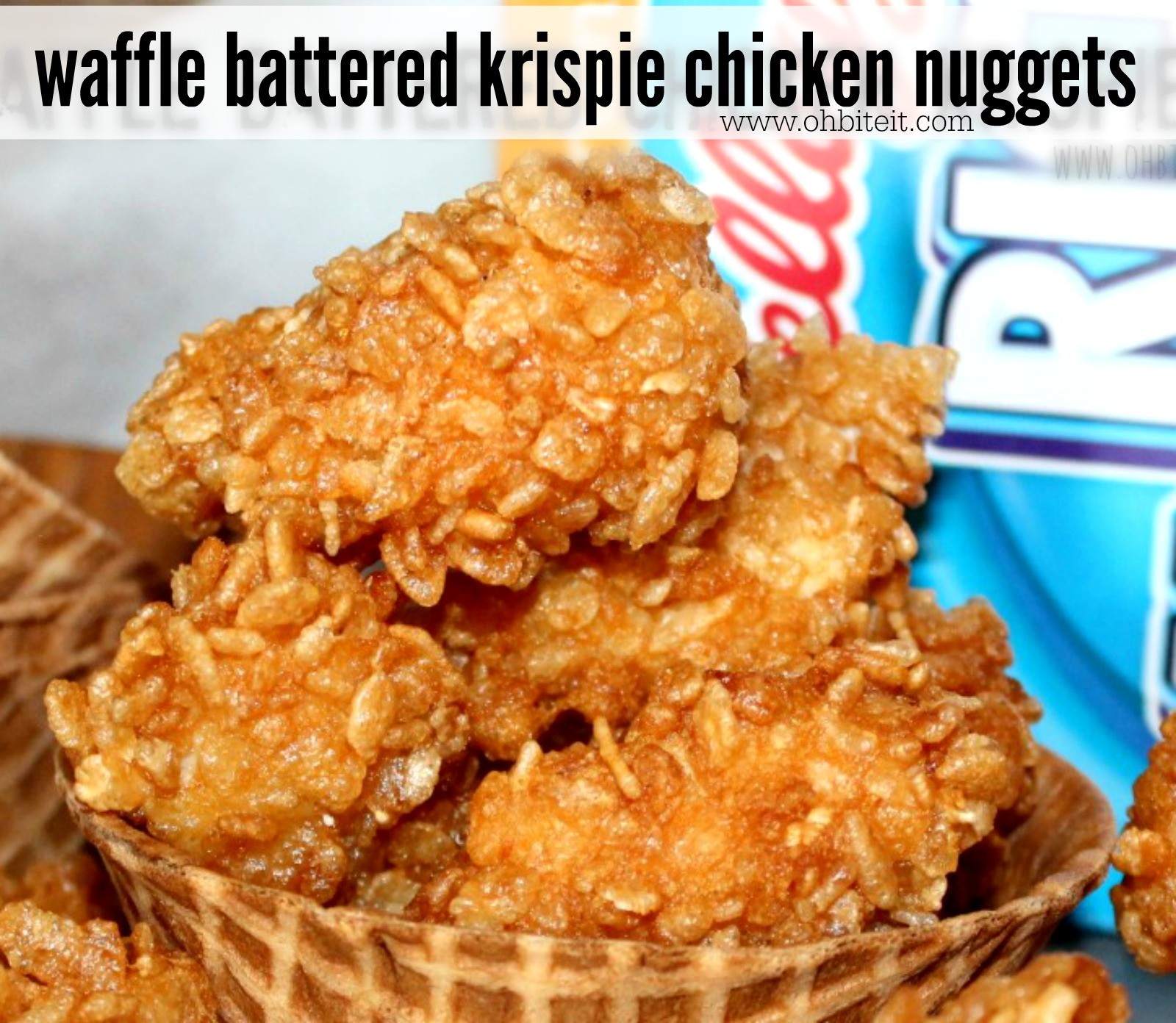 ~Waffle Battered Krispie Chicken Nuggets!