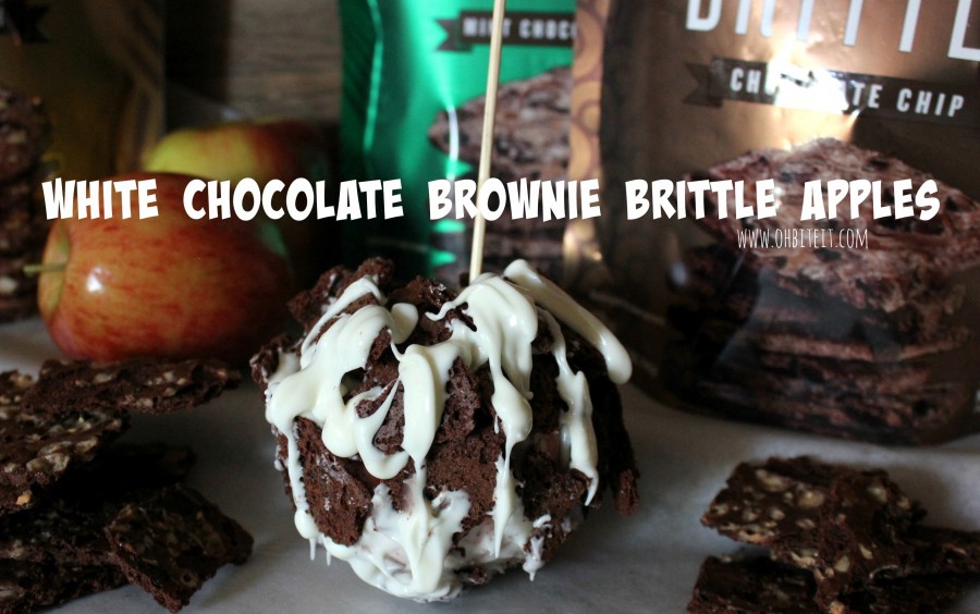 White Chocolate Brownie Brittle Apples!