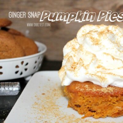 ~Ginger Snap Eggnog Pumpkin Pies!
