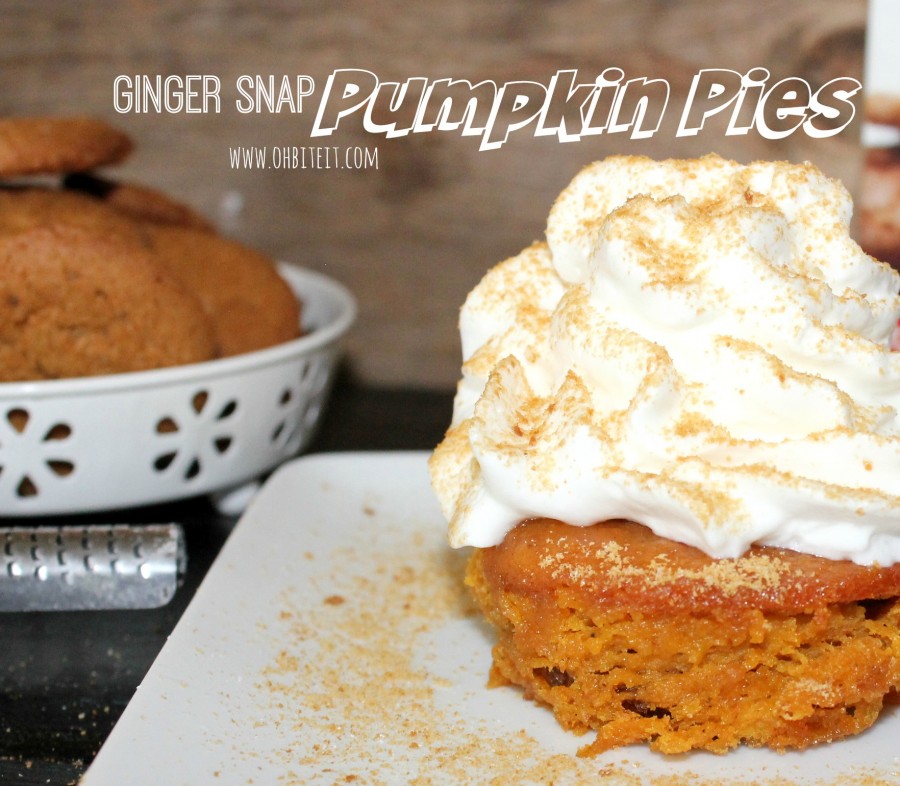 Ginger Snap Eggnog Pumpkin Pies!