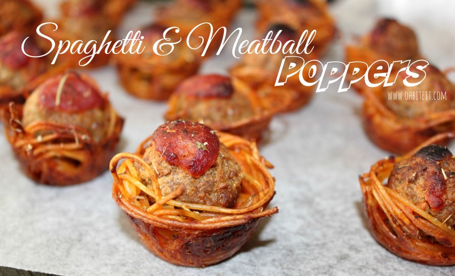Spaghetti and Meatball Poppers!