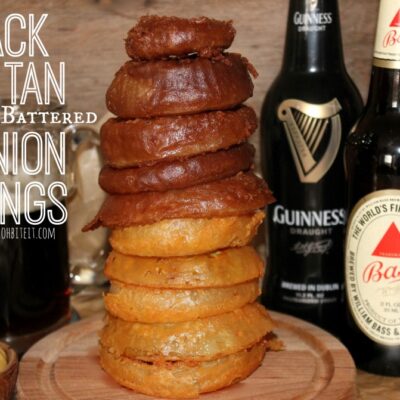 ~Black & Tan Beer Battered Onion Rings!